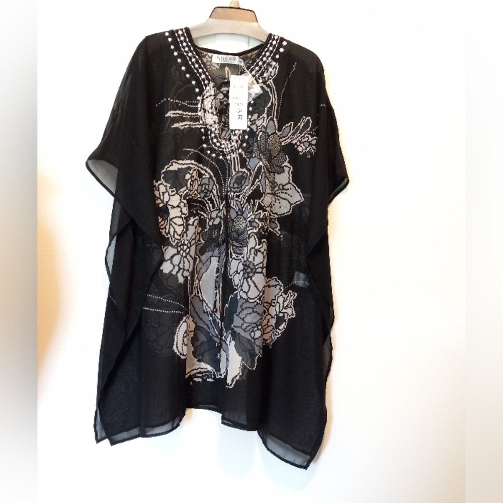 Ingear Resort Wear Embellished Lightweight Flowy Swim Beach Cover Up